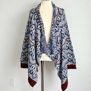 Cardigan Sweater Women 2X Relaxed Aztec Southwestern Heritage Americana